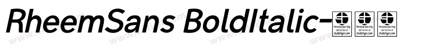 RheemSans BoldItalic字体转换